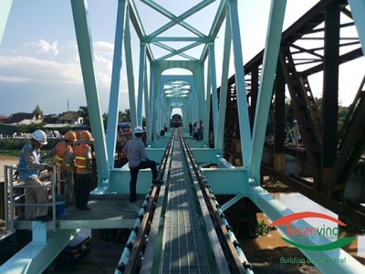Thi công kết cấu thép cầu đường